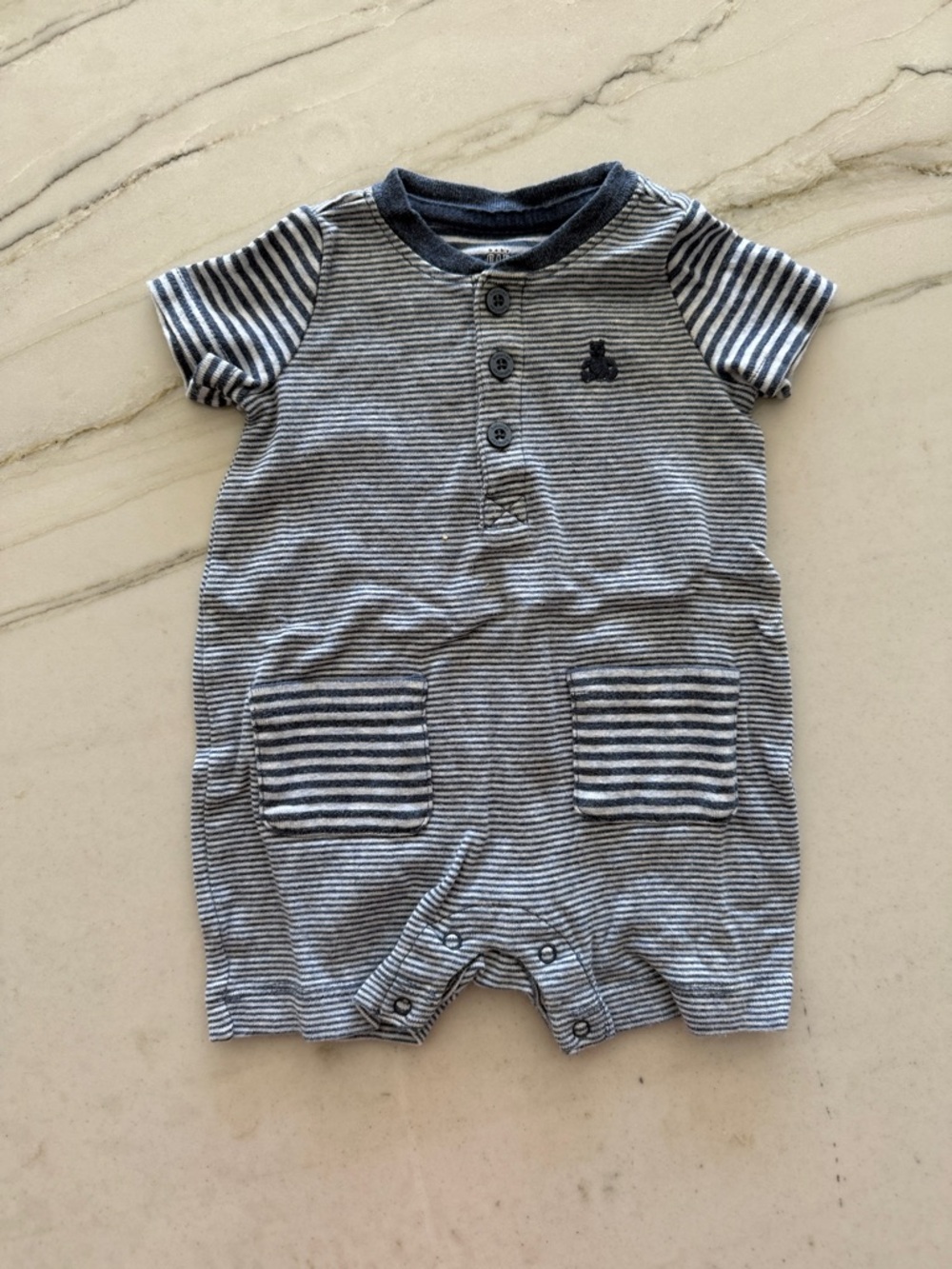 Blue Striped Baby Gap Romper